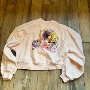 Disney Aristocats Marie portrait Crop Sweatshirt | Light Pink | M | EUC